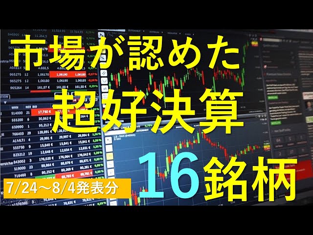 あす上がる株　市場が認めた好決算　～最新の日本株での株式投資のお話です。初心者でも～